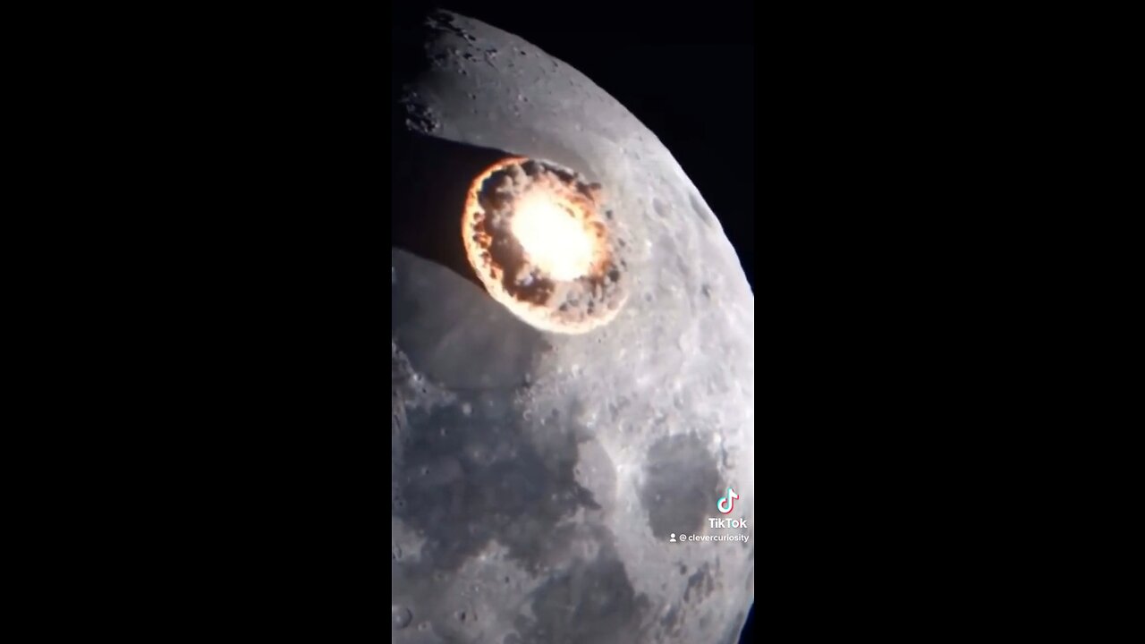 Live video of an asteroid impact on the Moon! 🌗☄️🚀