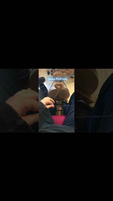 Spinning Blue Pencil Roving