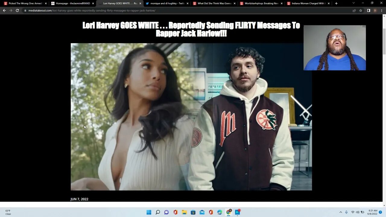 Lori Harvey GOES WHITE . . . Reportedly Sending FLIRTY Messages To Rapper Jack Harlow!!!