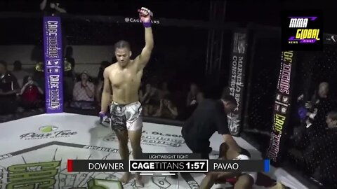 KYLE PAVAO SNAPS WAYNE DOWNER ARM CAGE TITANS MMA FIGHT