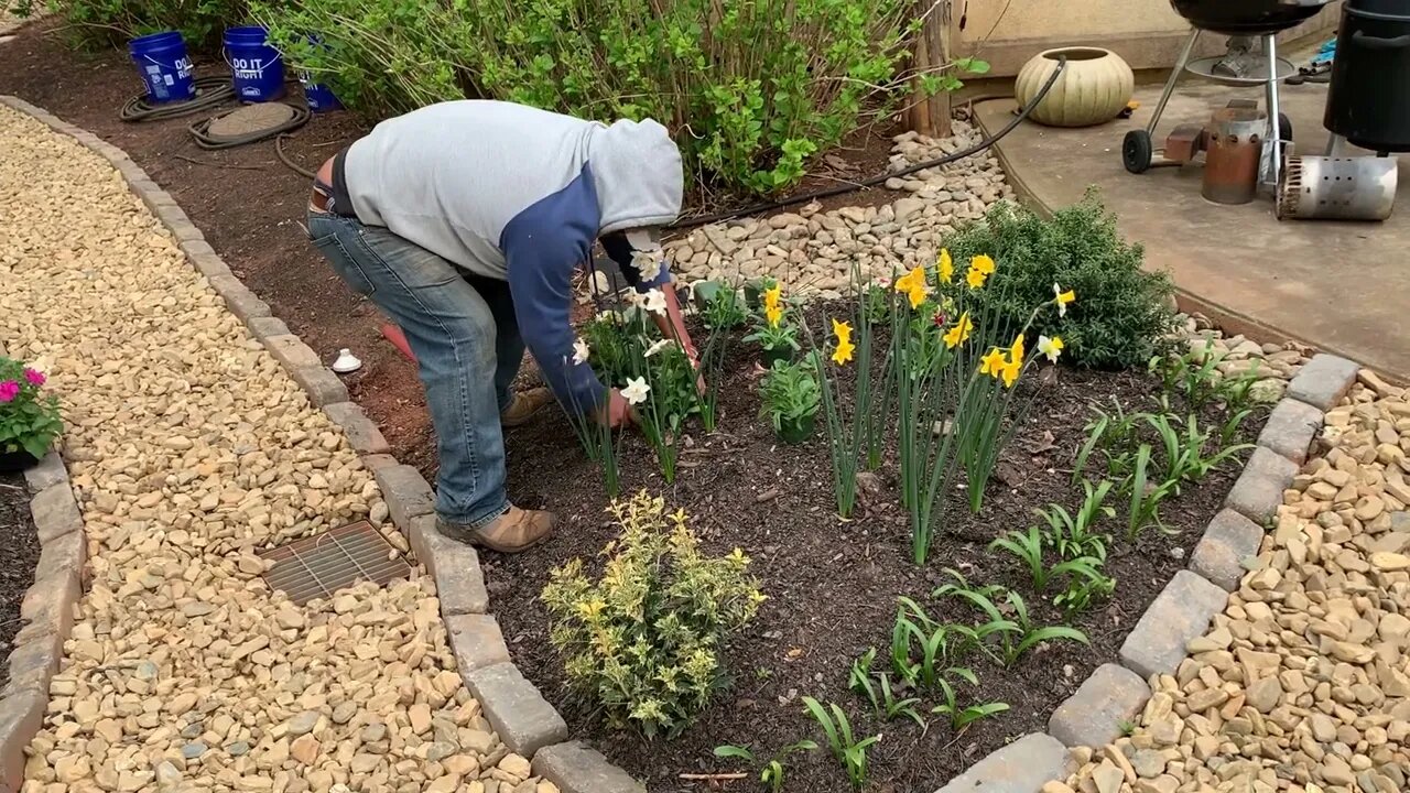 Garcia working in the flowers OK