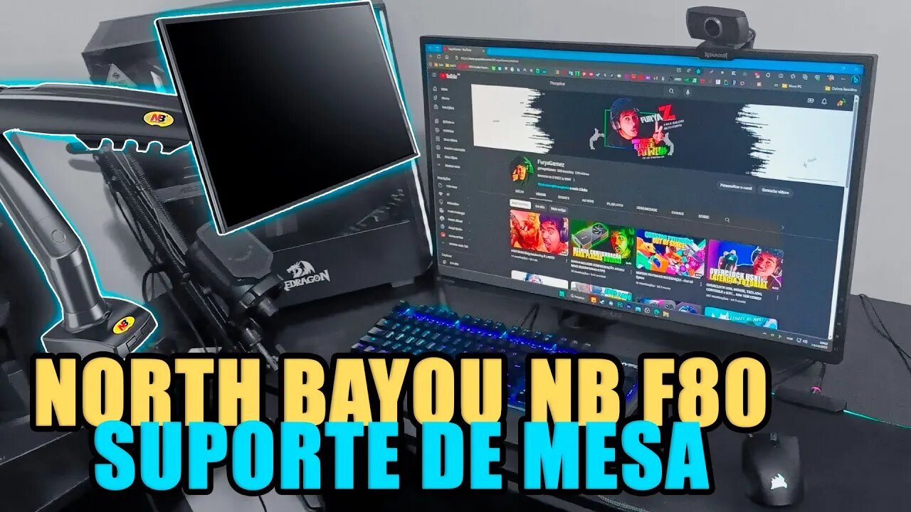 Suporte North Bayou NB F80 de mesa para TV/Monitor de 17" até 30" preto