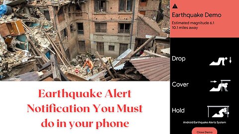 Earthquake Alerts Notification Android Mobile Setting You Must do it.