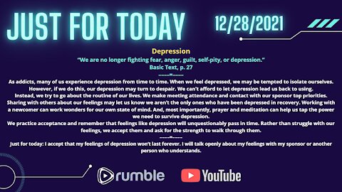 Just for Today - Depression - 12-28-21