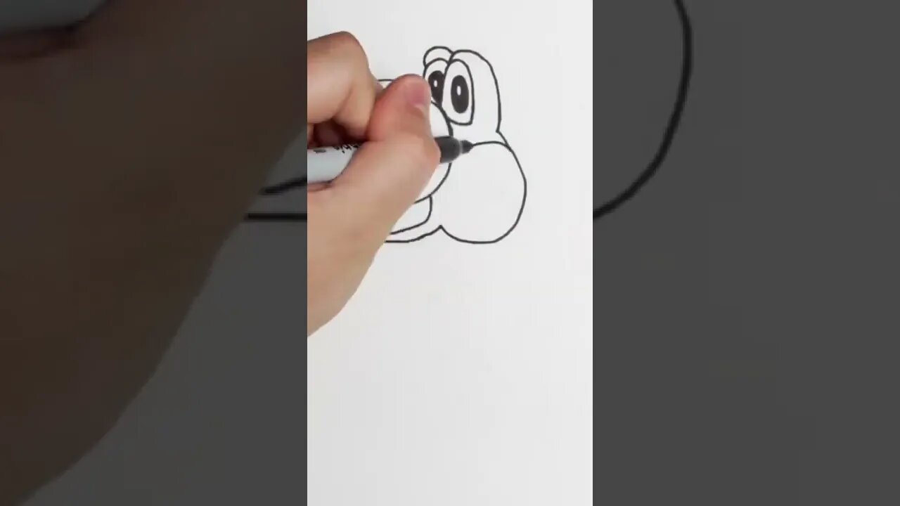 Drawing YOSHI from MARIO BROS! #shorts #howtodraw #yoshi #mariobros