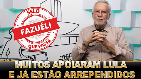 Grande mídia e outros apoiaram lula e estão decepcionados [ALEXANDRE GARCIA]