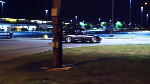 MKIV Supra With Grannas Racing T-56 Magnum Leaving Car Meet in Illinois