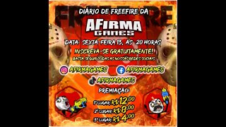 FreeFire, 4º Campeonato Diário da AFirma Games, jogando com amigos e inscritos.