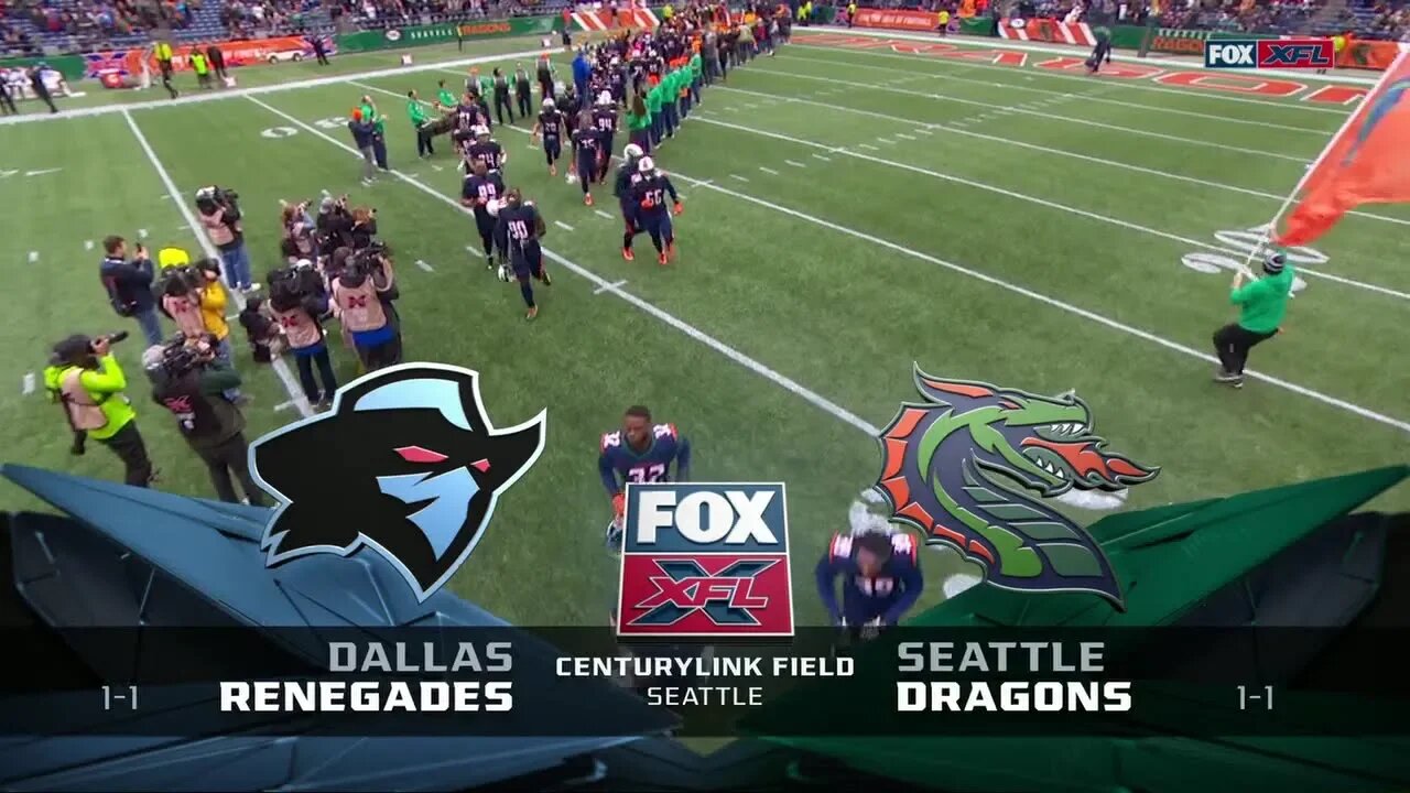 2020-02-22 XFL Week 3 Dallas Renegades vs Seattle Dragons