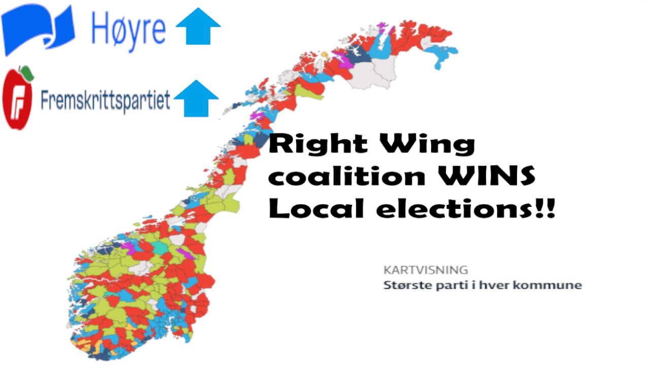 RIGHT WING COALITON DOMINATES NORWAY LOCAL ELECTIONS! Norske lokalvalg #frp