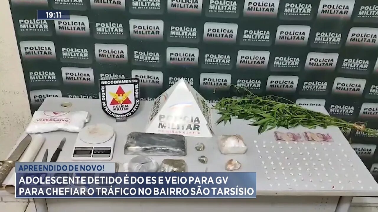 Apreendido! Adolescente Detido é do ES e veio para GV para Chefiar o Tráfico no Bairro São Tarcísio.