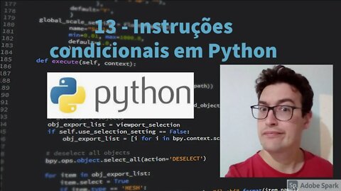 Aula 13 - Instruções condicionais em Python