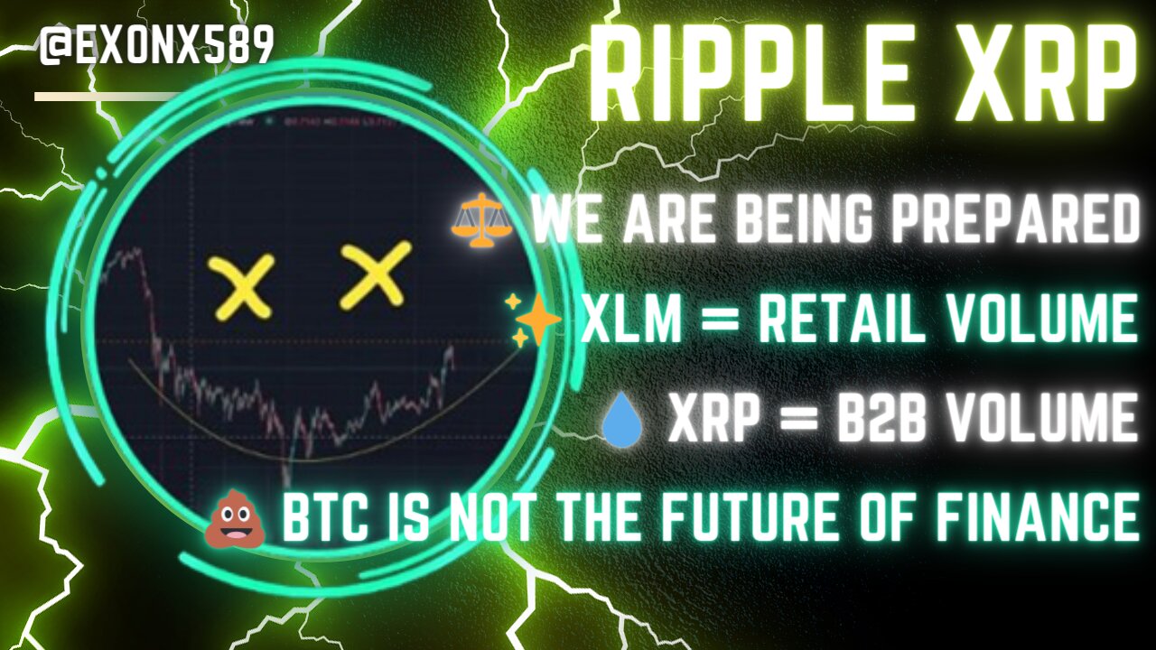 ⚖️ WE ARE BEING PREPARED✨ #XLM = RETAIL VOLUME💧 #XRP = B2B VOLUME💩 #BTC IS NOT THE FUTURE OF FINANCE