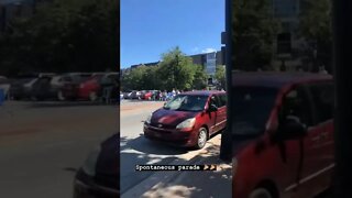 Random parade in downtown Halifax