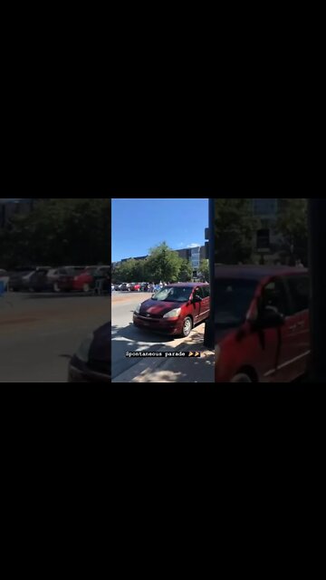 Random parade in downtown Halifax