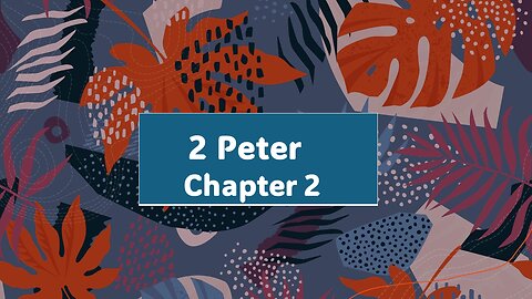 2 Peter Chapter 2 False Prophets and Teachers