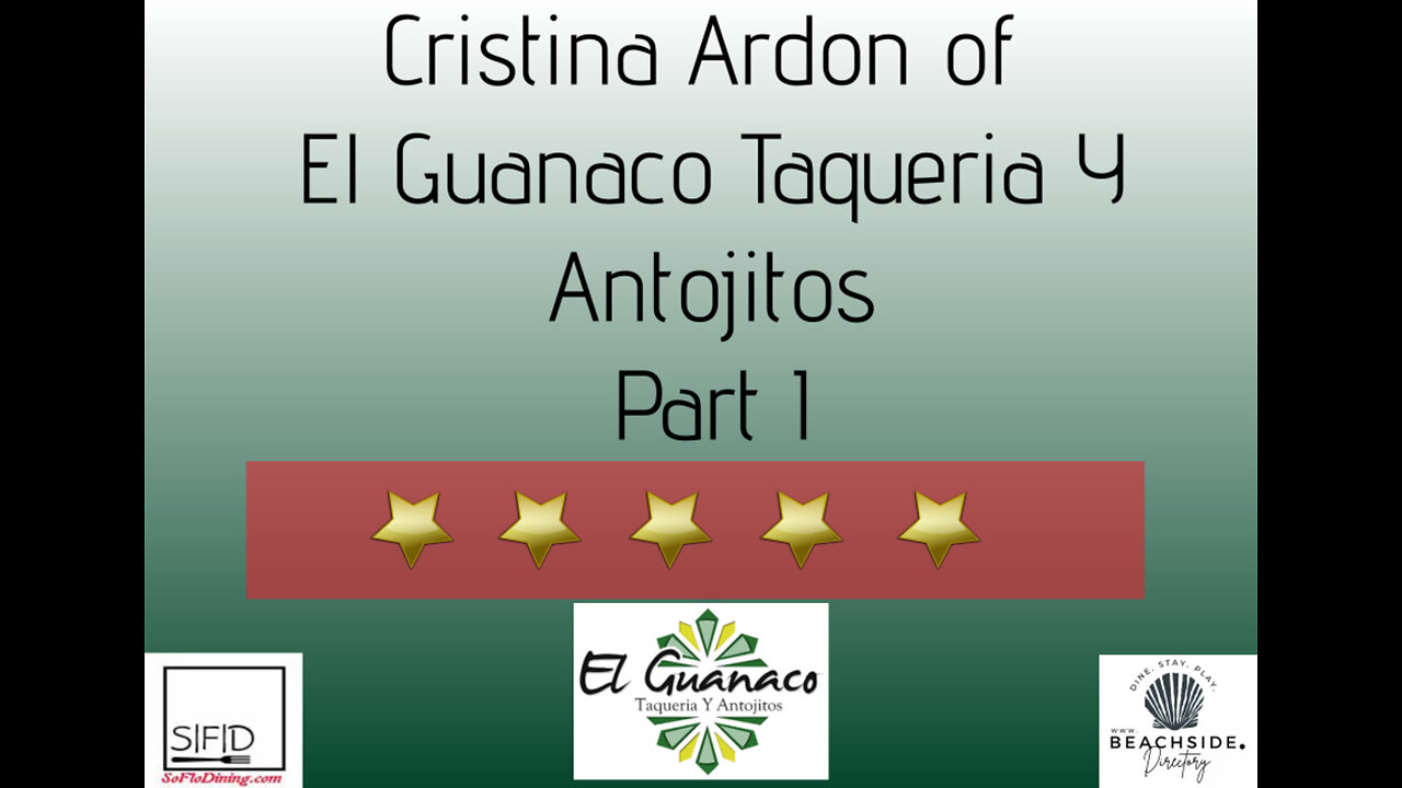 Chef Cristina Ardon of El Guanaco is at The Chef's Table with Chef Dan & Doris WithaD Part I