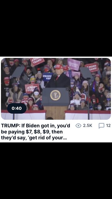 Trump warns us about gas price (Captioned)