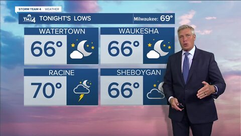 Southeast Wisconsin weather: Storms move north, temps stay near 70 tonight