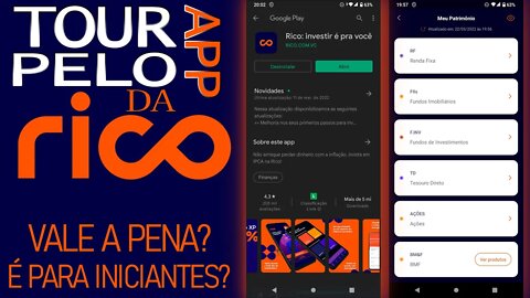 Tour pelo APP RICO - vale a pena? E da pra investir com pouco?