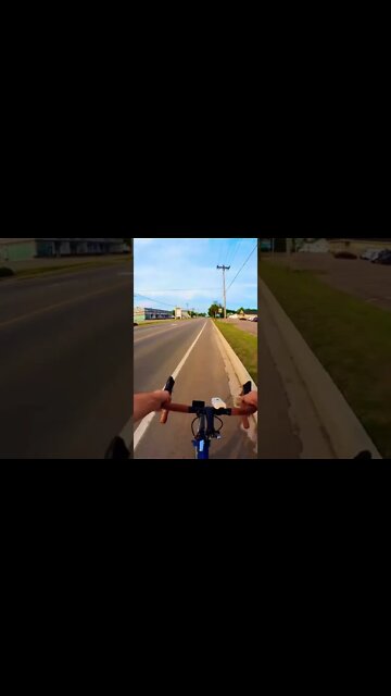 Racing a car on my bike