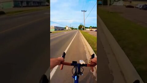 Racing a car on my bike