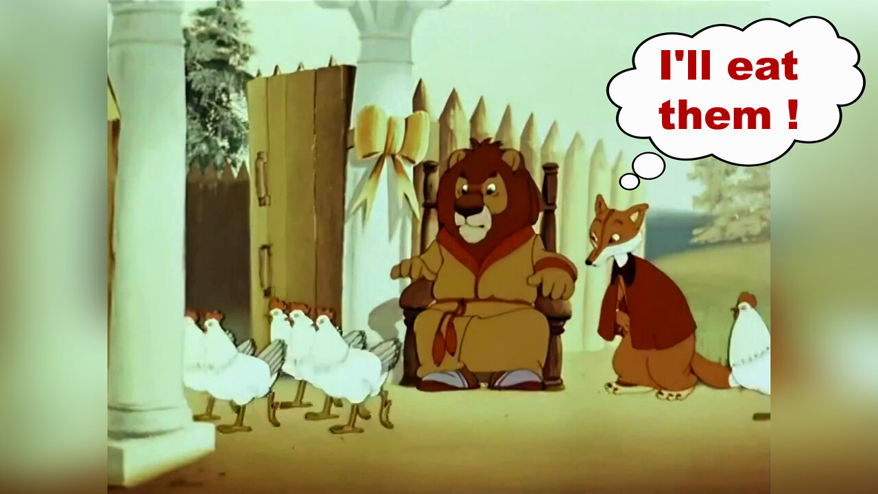 This fox ate all the chickens of lion! The Builder Fox. Soviet cartoon