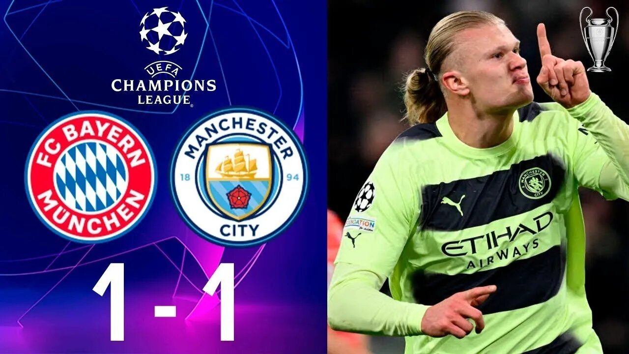 Man City 1(4)-1(1) Bayern Munich (UEFA Champions League) QF 2nd leg