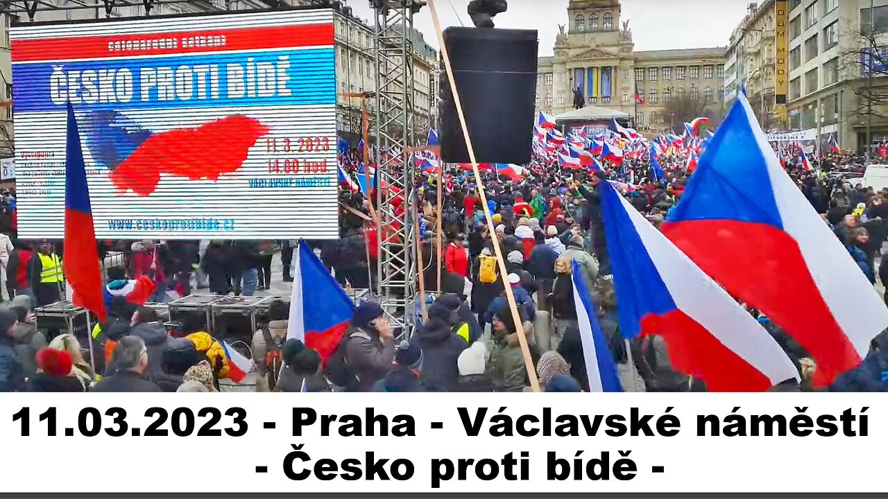 11.03.2023 - Praha - Václavské náměstí - Česko proti bídě 1.část