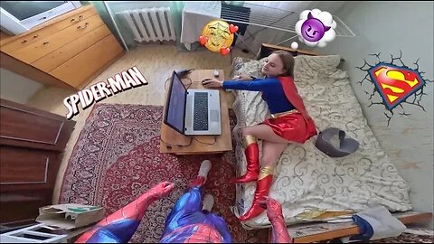 SPIDER-MAN VS NEIGHBOR CRAZY SUPER GIRL IN LOVE (Romantic Story in Real Life).