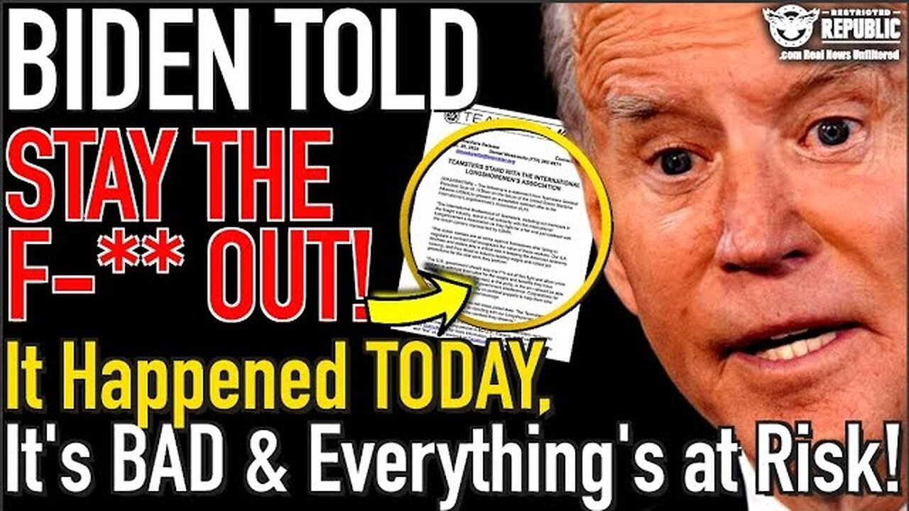 Biden Told “Stay The F-** Out!” IT HAPPENED TODAY, It’s Bad & Everything’s At Risk!!