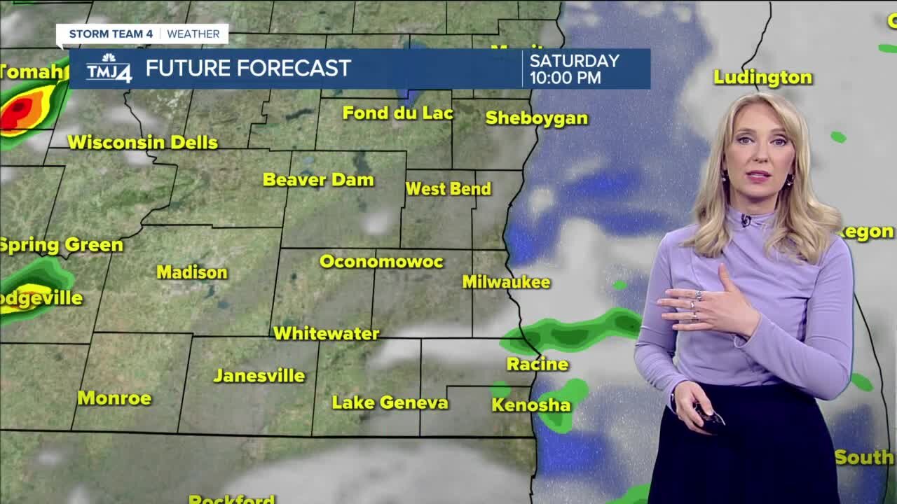 Showers and thunderstorms Saturday