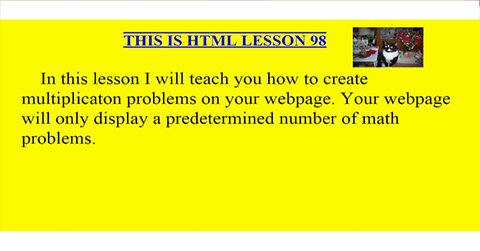 HTML Lesson 98