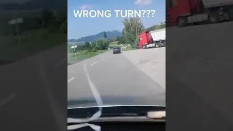 Wrong Turn #dashcams #shorts #accident