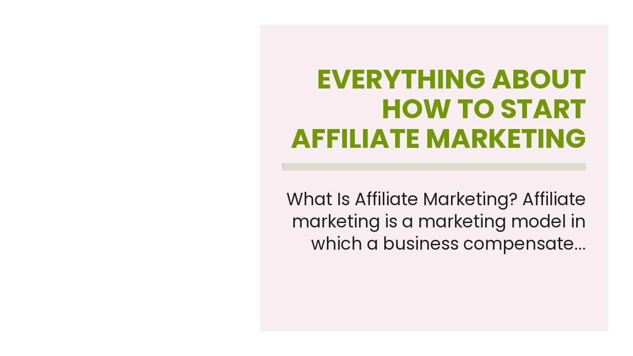 Everything about How To Start Affiliate Marketing In WordPress With A Perfect