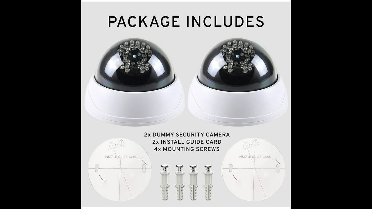 Mandala Crafts Fake Security Camera - Dummy Security Camera CCTV Dome Surveillance with Flashin...