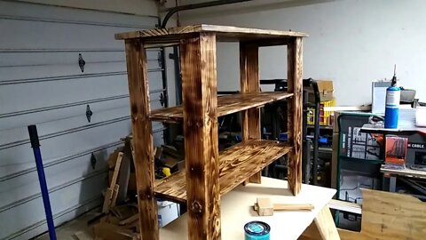 Pallet wood shelf build