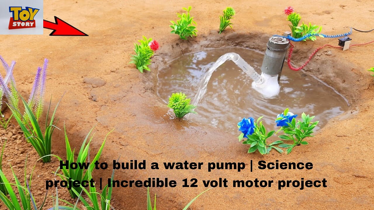 How to build a water pump | Science project | Incredible 12 volt motor project