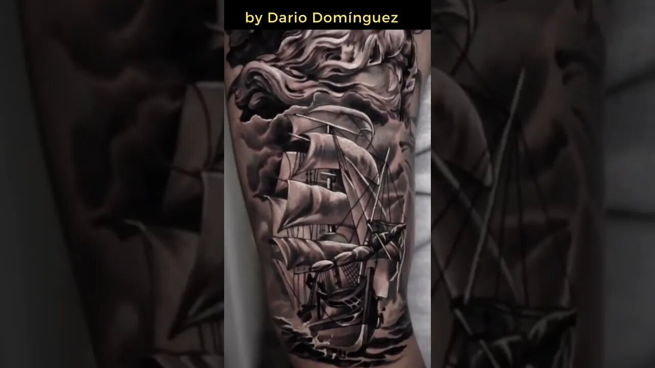 Stunning Tattoo by Dario Domínguez #shorts #tattoos #inked #youtubeshorts