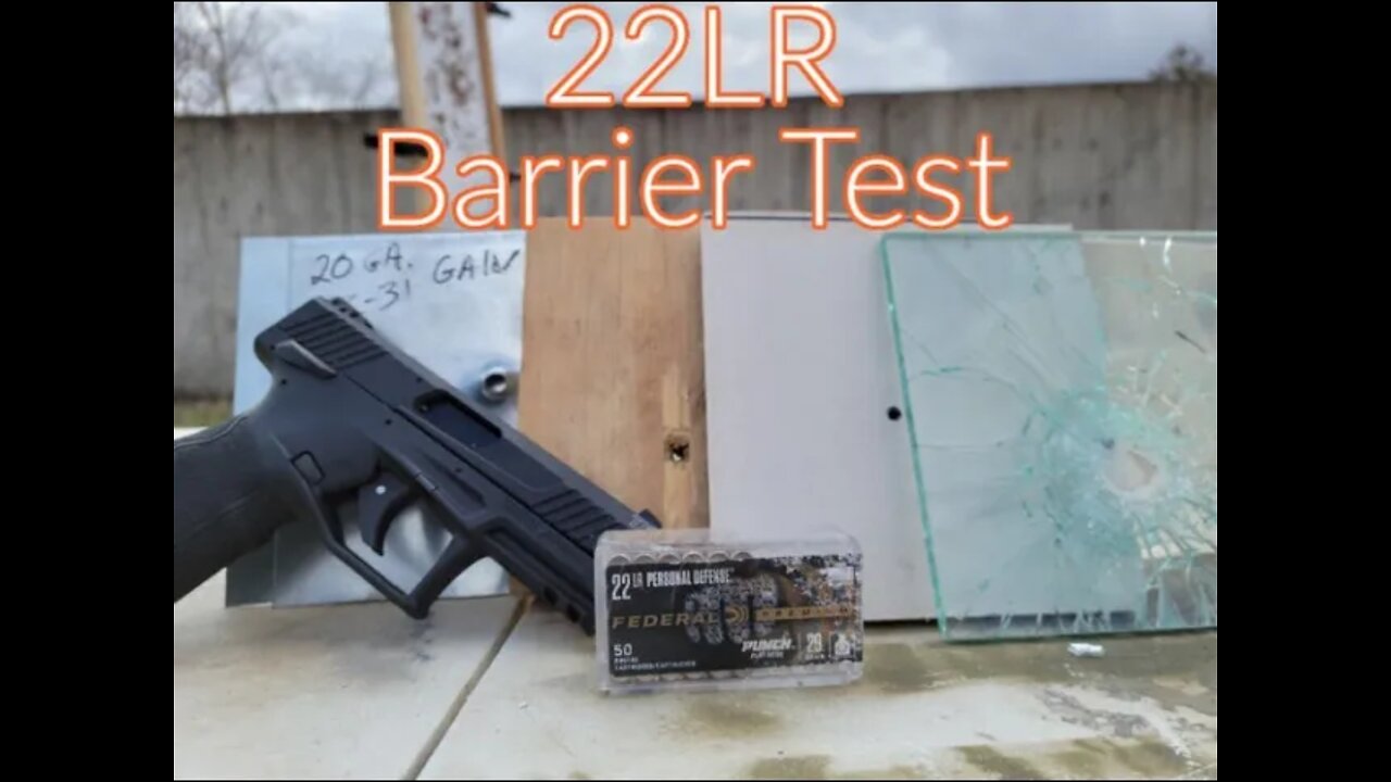 Simulated FBI Barrier Test: Federal Punch 22LR