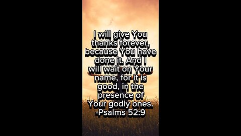 Verse of The Day: Psalms 52