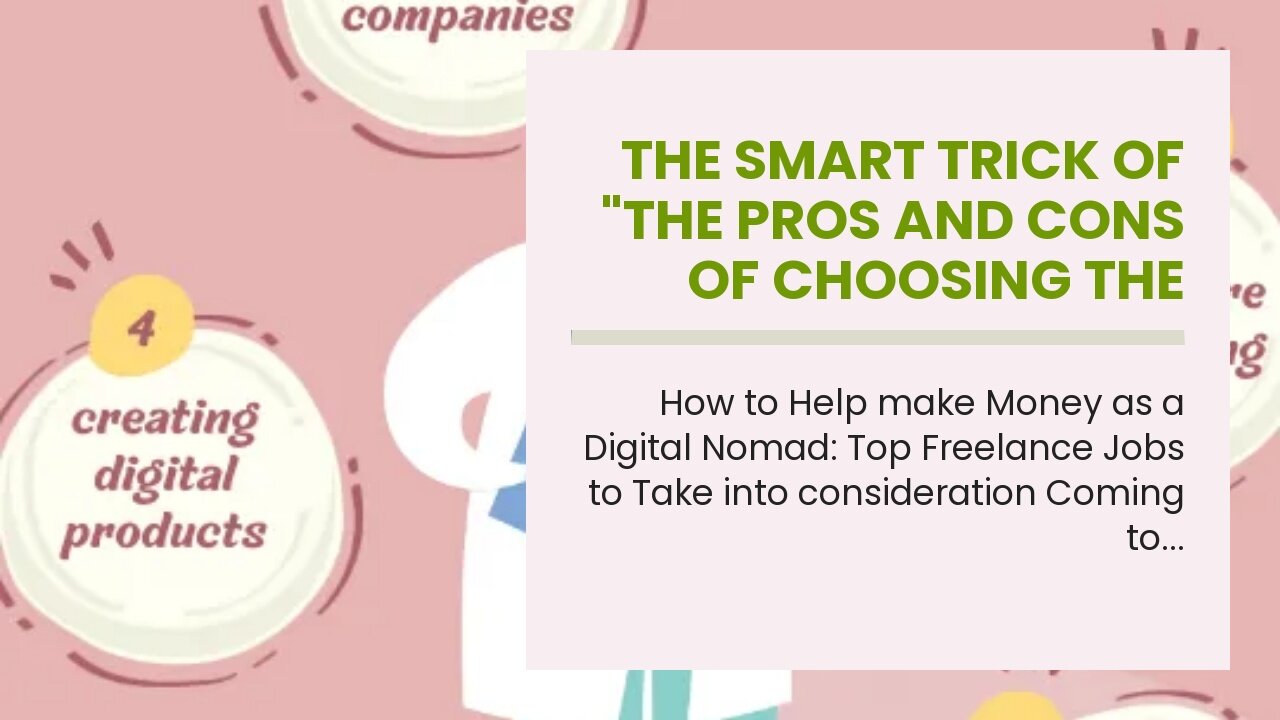 The smart Trick of "The Pros and Cons of Choosing the Digital Nomad Lifestyle" That Nobody is D...