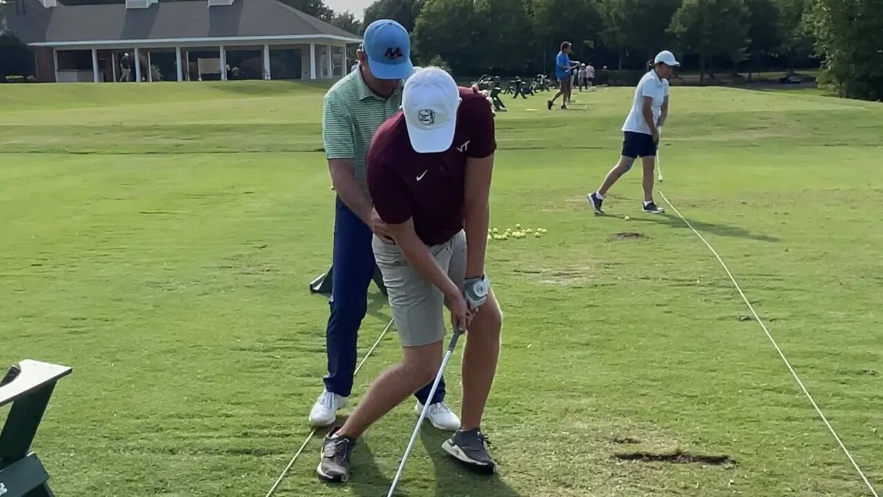 How to ROTATE OPEN and hit BOMB DRAWS. Milo Lines, PGA Teaches Jack to Hit BOMB DRAWS @ VA golf sch.