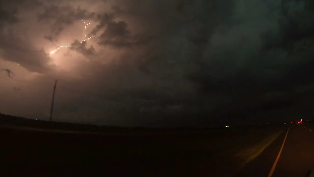 Lightning show driving home from Colorado