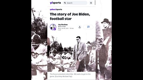 The Story of Joe Biden, football star