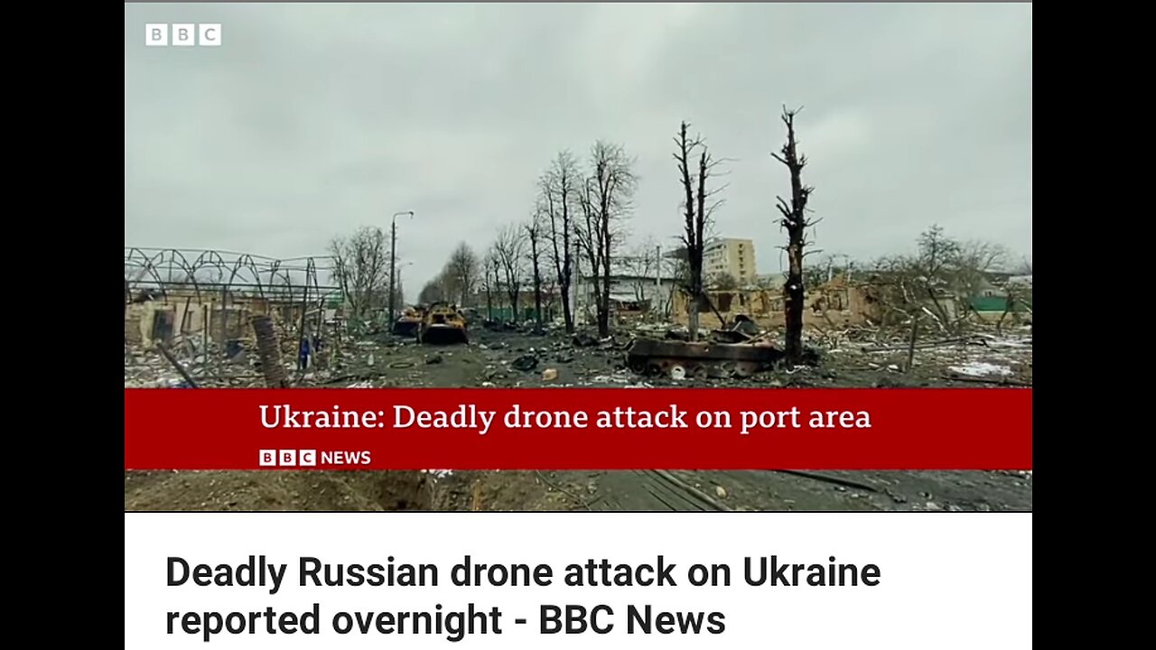 Ukraine. Deadly drone attack on port area