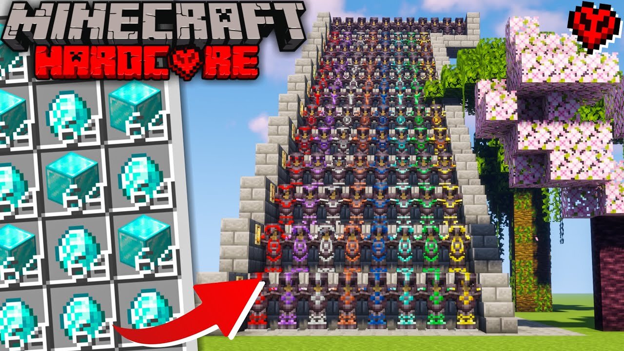 I Wasted 10,000 DIAMOND Making All RAREST NETHERITE ARMOR in Minecraft Hardcore (Hindi)