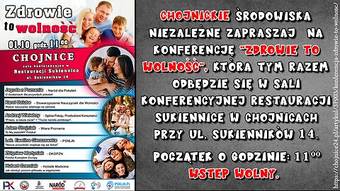 2022-10-01 – CHOJNICE, Zdrowie to wolność Konferencja
