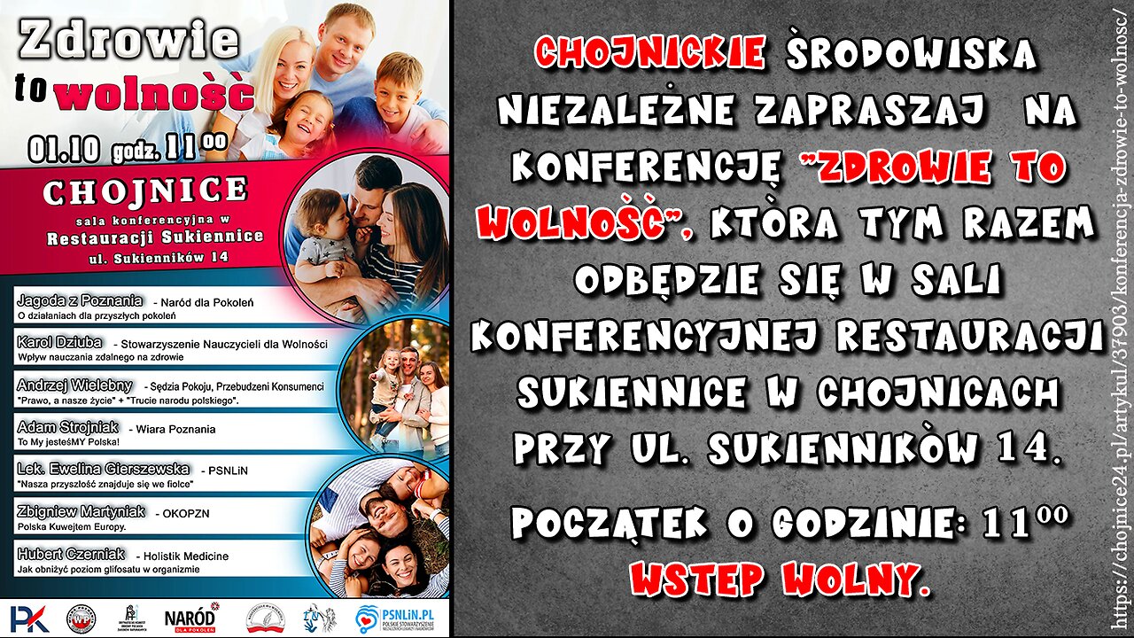 2022-10-01 – CHOJNICE, Zdrowie to wolność Konferencja