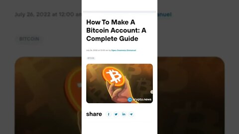 How To Make A Bitcoin Account! #cryptomash @CryptoCrewUniversity @AnthonyEdward @CoinBureau
